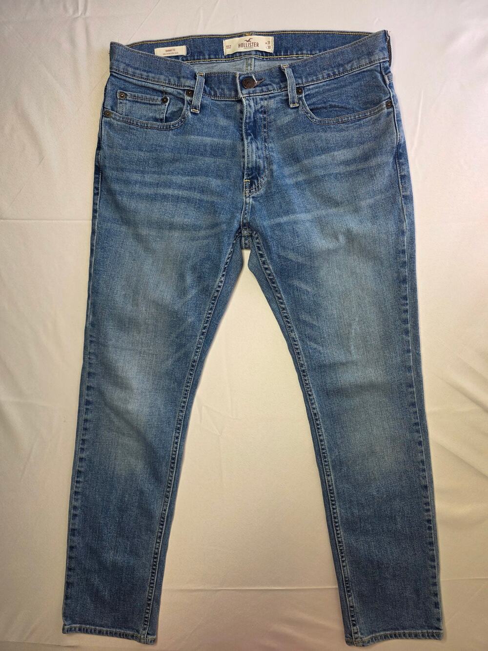 Hollister Skinny Fit blue denim jeans Size 31x30